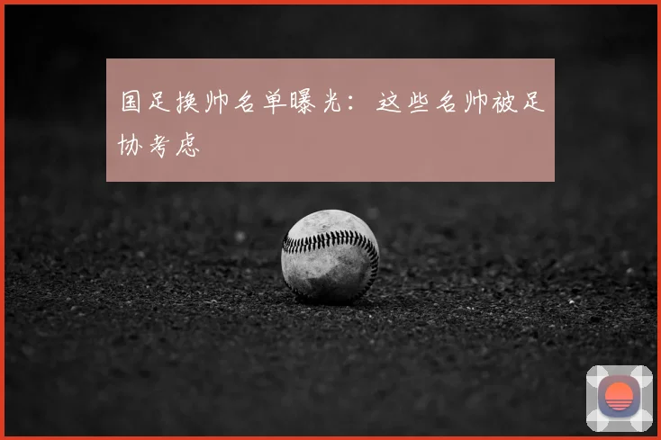 国足换帅名单曝光:这些名帅被足协考虑